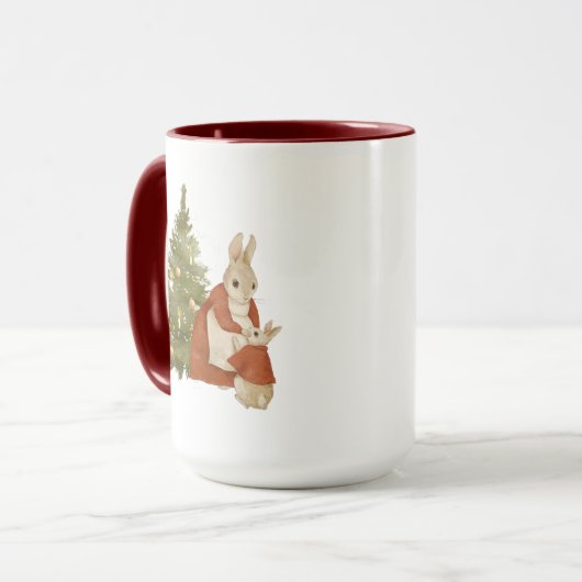 Kerst Peter Rabbit Mok (Voorkant links)
