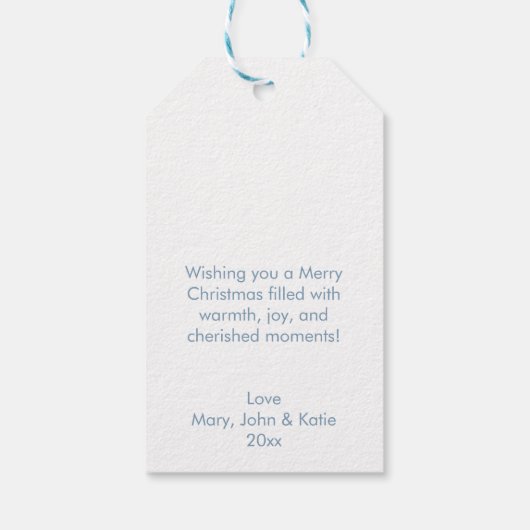 Kerst Peter Rabbit waterverf Cadeaulabel (Achterkant)