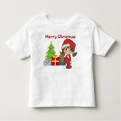 Kerst Peuter Meisje Peuter Lange Mouw Kinder Shirts (Voorkant)