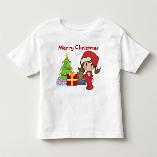 Kerst Peuter Meisje Peuter Lange Mouw Kinder Shirts (Voorkant)