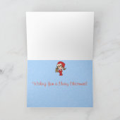 Kerst Peuter Meisje Wenskaart Feestdagen Kaart (Binnen)