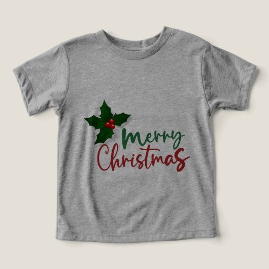 Kerst Peuters Grijs Shirt (Design voorkant)
