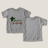 Kerst Peuters Grijs Shirt (Ontwerp Voorkant & Achterkant)