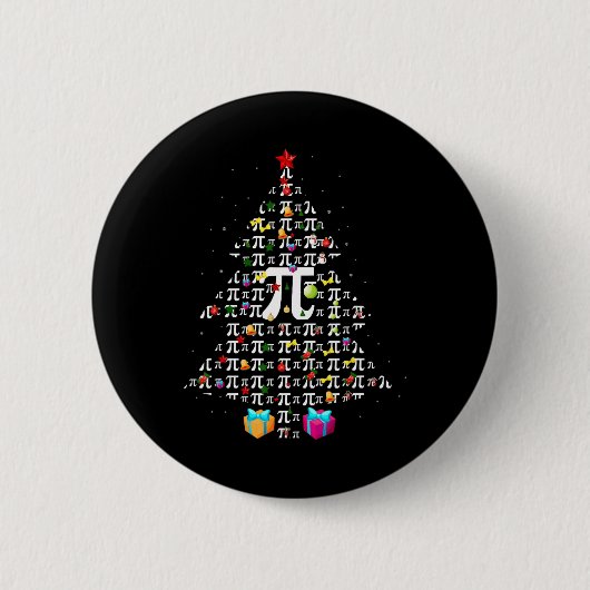 Kerst Pi Grappige Wiskunde Pi Dag Kerst Tr Ronde Button 5,7 Cm (Voorkant)