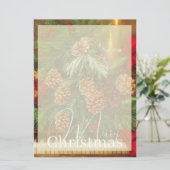 Kerst piano briefpapier feestdagenkaart (Staand voorkant)