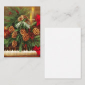 Kerst piano budget mini notitiekaartje (Voorkant / Achterkant)