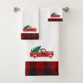 Kerst pick-up en boom bad handdoek (Insitu)