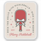 Kerst pickelbal grappige citaten feest esthetiek sticker (Voorkant)