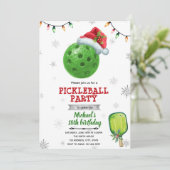 Kerst pickelbalfeest uitnodiging (Staand voorkant)
