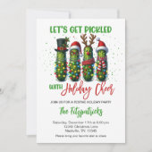 Kerst Pickle Kerstmaaltijd Feestje Kaart (Voorkant)