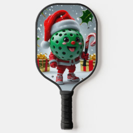 Kerst Pickleball Cheer – Santa Hat & Snowflak Paddle
