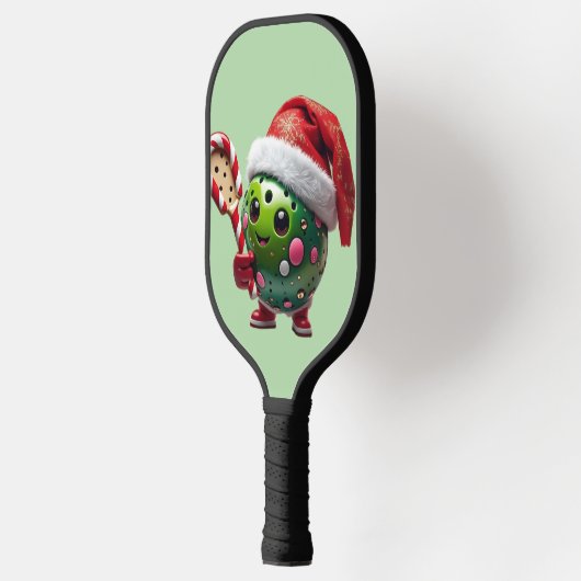 Kerst Pickleball Cheer – Santa Hat & Snowflak Paddle (Links)
