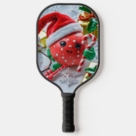 Kerst Pickleball Cheer – Santa Hat & Snowflake Paddle
