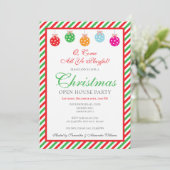 Kerst Pickleball Club Open House Party Kaart (Staand voorkant)