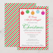 Kerst Pickleball Club Open House Party Kaart (Voorkant / Achterkant)