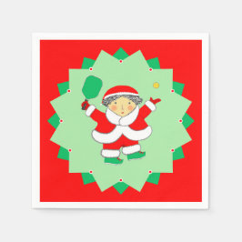 Kerst Pickleball Feestje Servet