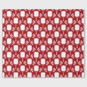 Kerst Pickleball Paddle en Holly in Crimson Cadeaupapier (Vlak)