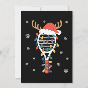 Kerst Pickleball Paddle Rendier Gewei Xmas Kaart