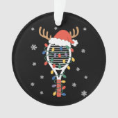 Kerst Pickleball Paddle Rendier Gewei Xmas Ornament (voorkant)