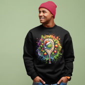 Kerst Pickleball Santa Hat Pine Holly vertrekt Trui