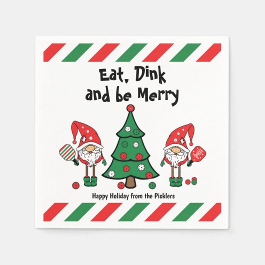 Kerst pickleball  servet (Voorkant)
