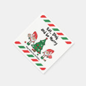 Kerst pickleball  servet (Hoek)