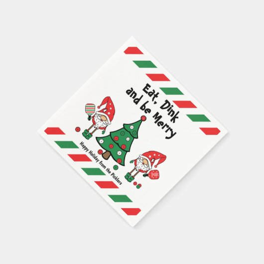 Kerst pickleball  servet (Hoek)