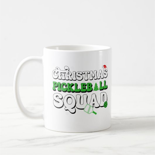Kerst Pickleball Squad Pickleballer Xmas Lover Koffiemok (Links)