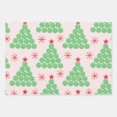 Kerst Pickleball Tree met sterren Patroon Inpakpapier Vel (Voorkant 2)