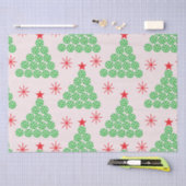 Kerst Pickleball Tree met sterren Patroon Tissuepapier (Craft)