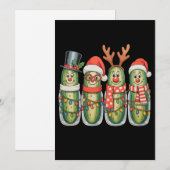 Kerst Pickles Grappig Kerstmis Feestelijke Feestda Feestdagenkaart (Voorkant / Achterkant)