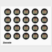 Kerst Pickles Grappig Kerstmis Feestelijke Feestda Ronde Sticker (Vel)