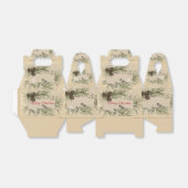 Kerst Pijnappels Sneeuwvlokken Vogels Bedankdoosjes (Uitgevouwen)