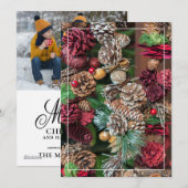 Kerst Pijnboompitten Decoraties Feestdagenkaart (Voorkant / Achterkant)
