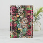 Kerst Pijnboompitten Decoraties Feestdagenkaart (Staand voorkant)