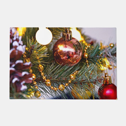 Kerst Pine Bauble en Garland Deurmat (Voorkant)