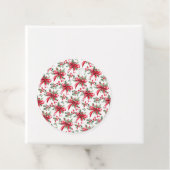 Kerst Pine Boughs en Red Bow Bedankjes Labels (In situ)