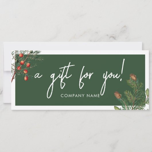 Kerst Pine Business Cadeaubon (Achterkant)