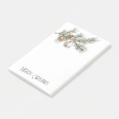 Kerst Pine Cones Branch en Ornament Post-it® Notes (Schuin)