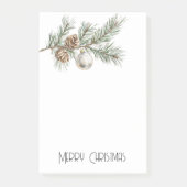 Kerst Pine Cones Branch en Ornament Post-it® Notes (Voorkant)