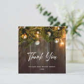 Kerst Pine Cones Corporate Rustieke Vakantie Boho Bedankkaart (Staand voorkant)