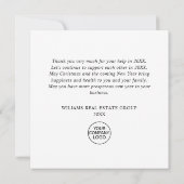 Kerst Pine Cones Corporate Rustieke Vakantie Boho Bedankkaart (Achterkant)