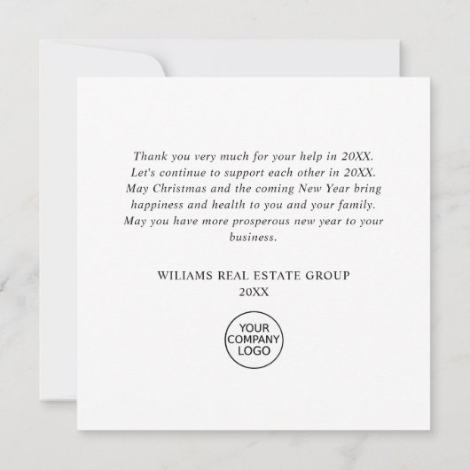 Kerst Pine Cones Corporate Rustieke Vakantie Boho Bedankkaart (Achterkant)