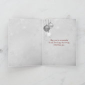 Kerst Pine krans met rode Gingham Bow Kaart (Binnen)