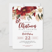 Kerst Pinecone Berries Unisex Baby shower Kaart (Voorkant)