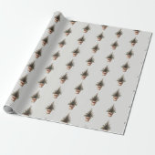 Kerst pinecone boom rustieke vakantie gewoonte cadeaupapier (Uitgerold)