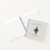 Kerst pinecone boom rustieke vakantie gewoonte notitieboek (Binnen)