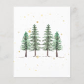 Kerst Pines & Budget Vakantie Party Uitnodiging (Achterkant)