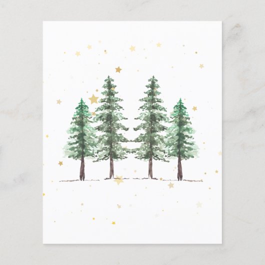 Kerst Pines & Budget Vakantie Party Uitnodiging (Achterkant)