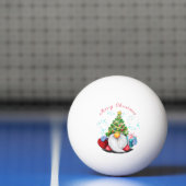 Kerst Ping Pong Ball Schattige Gnome met Gift (Net)